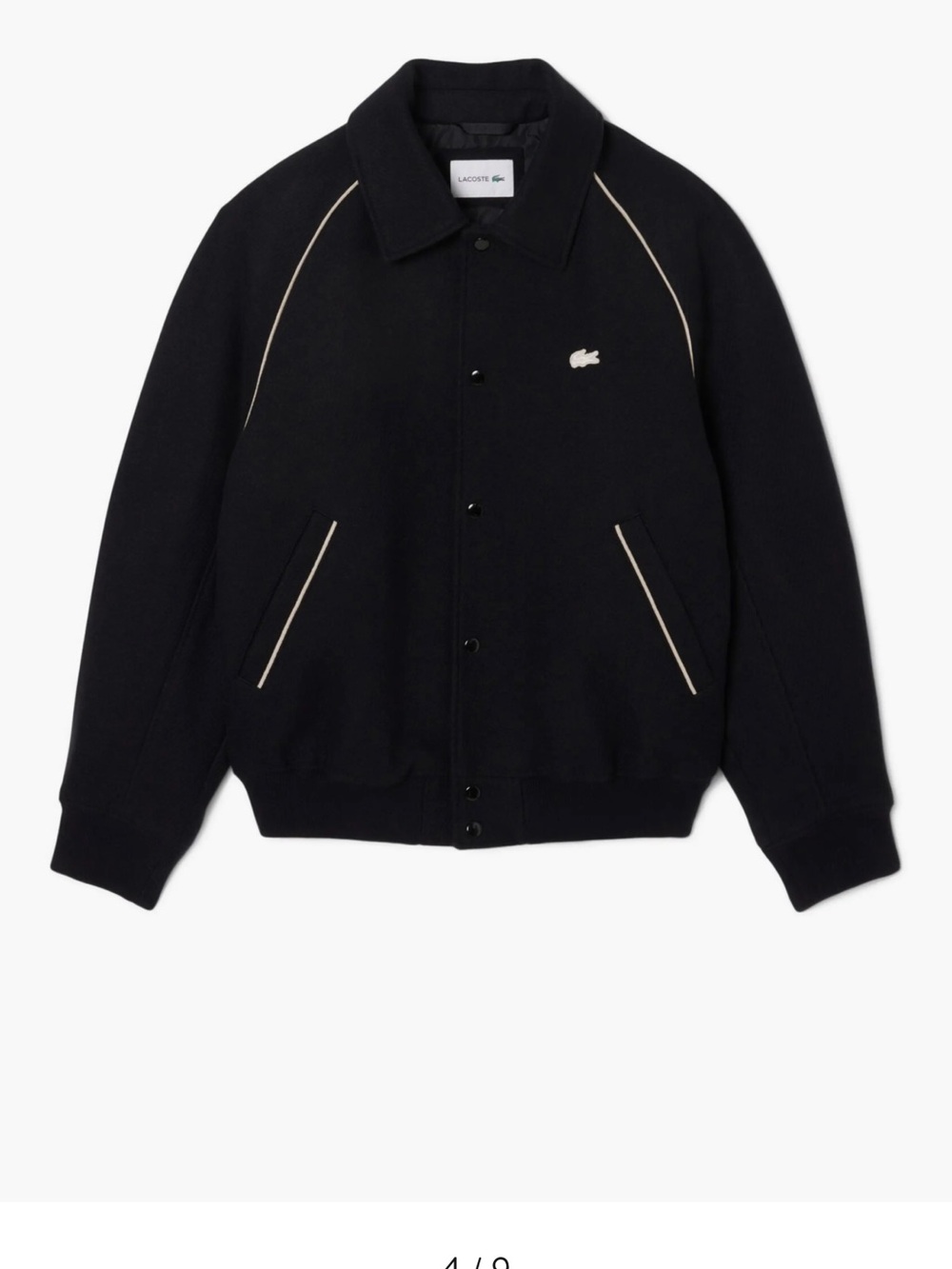 Lacoste Men's Wool blend Bomber Jacket
